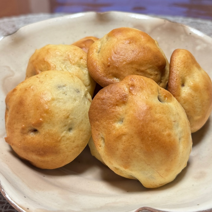 あずき缶で作ったあんこと甘食の素朴な☆焼き菓子